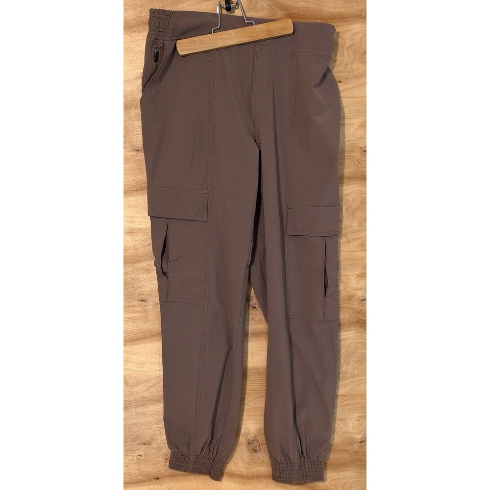 ATHLETA Women 4 CHELSEA UTILITY JOGGER BROWN CARGO PULL ON PANTS Hiking Gorpcore